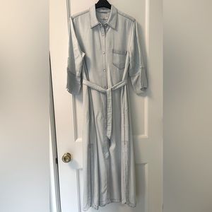 THE BLUE SHIRT SHOP Fire Island Maxi Shirt Dress Size M